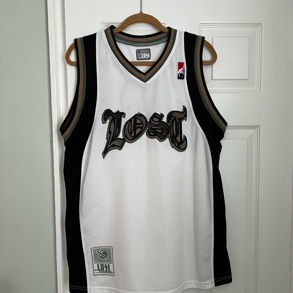 Vintage Lost Skate Jersey (white/green/tan/black)
